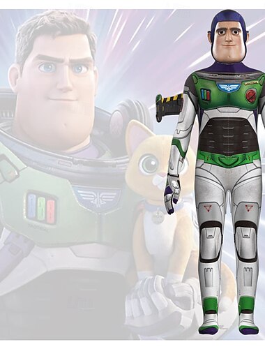  Buzz Lightyear Jumpsuit Bodysuits Onesie kostym Fest Cosplay Film-cosplay for Herr Pojkar Barn Vuxna Halloween Fest