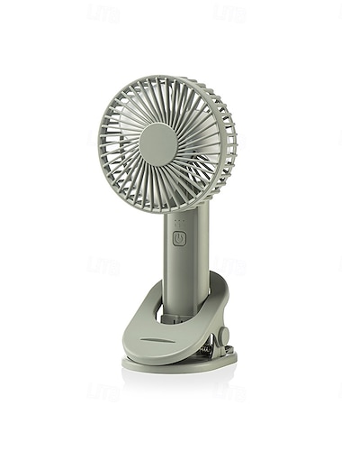  Portabler Clip-Ventilator mit 3 Geschwindigkeiten faltbares Wandmontage-Design USB wiederaufladbar Weiß