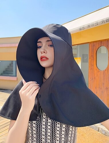  1 eleganter Sonnenhut mit breiter Krempe, modisch im Sommer, UV-Schutz, ideale Wahl für Reisen und den Strand