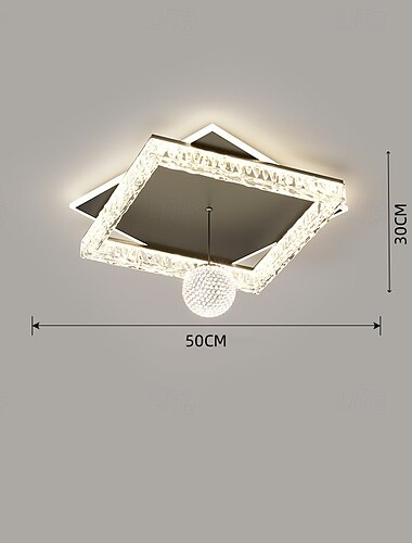  3-الضوء 6-الضوء 50 cm تخفيت أضواء السقف معدن أكريليك الحديث أسلوب الشمال 110-120V 220-240V