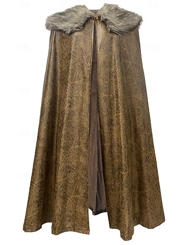  Retro Vintage Mittelalterlich Umhang Maskerade Ren Faire Pirat Wikinger Aristokrat Herren Vikinger Karneval Neujahr Maskerade Veranstaltung / Fest Erwachsene Umhang Herbst Winter