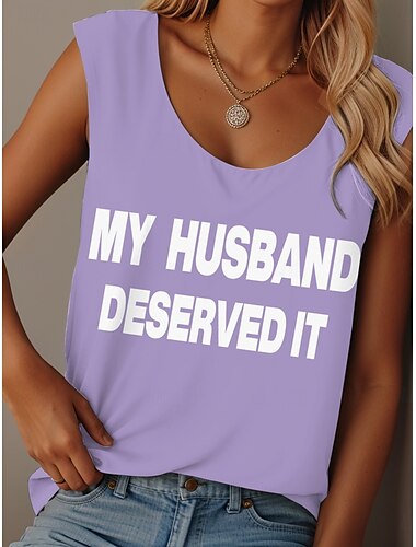  Damen Camisole-Tanktop Grafik Buchstabe Graffiti Vintage Tropisch Stilvoll Ärmellos Rundhalsausschnitt Rundausschnitt Normale Oberteile Täglich Druck Schwarz Rosa Armeegrün Rote Purpur Sommer