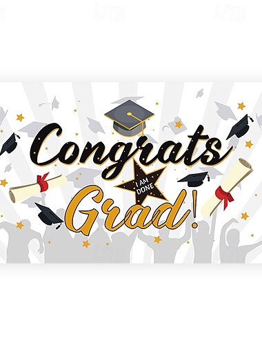  Herzlichen Glückwunsch Grad Banner Abschluss Hintergrund Abschlussdekorationen 2025 Herzlichen Glückwunsch Absolvent Banner Grad Dekorationen Patios Garten Schule