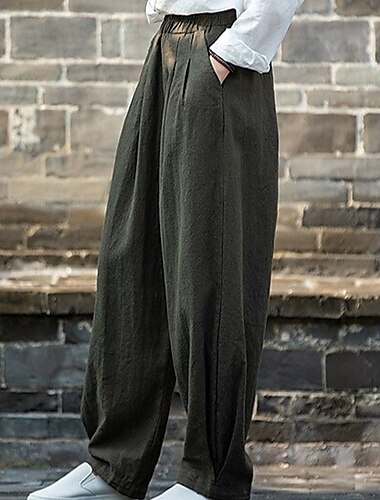  Rétro Vintage Médiéval Renaissance Pantalon Couleur Unie Femmes Vacances Décontracté Quotidien Adulte Pantalon