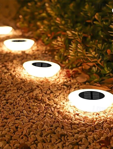  4 stuks zonne-grondverlichting, zonnegazonverlichting, waterdichte buitentuinlamp, led-vloerverlichting voor tuin, oprit, terras, gazondecoratie