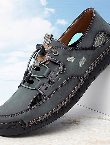  Schwarze Outdoor-Schnürsandalen für Herren – bequeme Sommerschuhe zum Wandern, Reisen & Sport