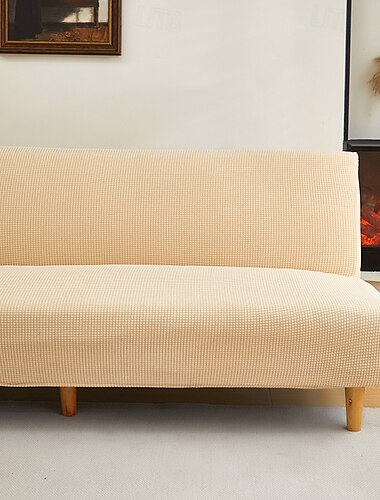  Jacquard-Stoff, armloser Sofabezug, Bettbezug, Schonbezüge, Stretch-Schutz, elastischer Bankbezug