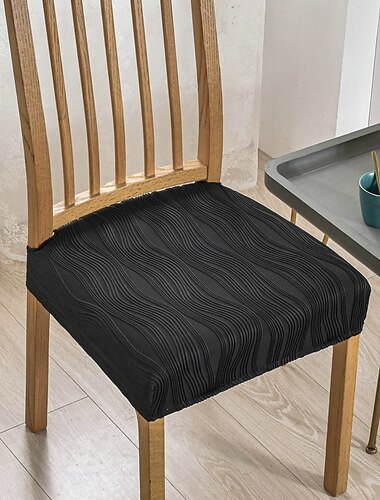  Stretch-Sitzbezüge für Esszimmerstühle, weiche, abnehmbare und waschbare Sitzbezüge für Esszimmerstühle, Schonbezug für Esszimmersitze