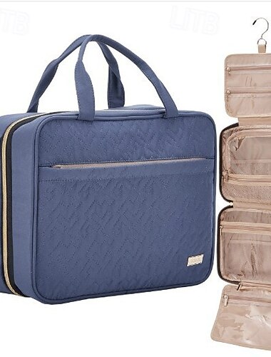  Reise-Kulturtasche für Damen &Männer, wasserdichte Make-up-Tasche mit Aufhängehaken und mehreren Taschen, Kosmetiktaschen für Frauen, Reiseutensilien,