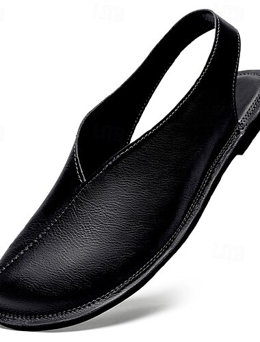  Braune Slipper-Sandalen aus Kunstleder für Herren – lässiges Schuhwerk für den Alltag bei warmem Wetter