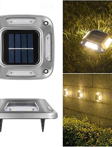  Solar-Bodenleuchten für den Außenbereich, Rasenlampe für die Gartengestaltung im Innenhof, dekorative Säulenlampe für die Landschaftsgestaltung, wasserdichte IP65-LED-Solarlampe für Terrasse, Veranda,