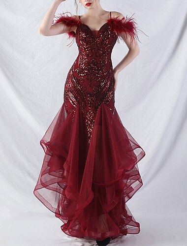  Meerjungfrauenschnitt Quinceanera-Kleider Elegant Kleid Formell Hochzeit Bodenlang Ärmellos V Ausschnitt Tüll Rückenfrei mit Gerafft 2025