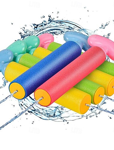  Lot de 6 pistolets à eau super jet d'eau, pistolets à mousse, jouets d'extérieur pour piscine, plage, jeux de fête d'été pour enfants et adultes