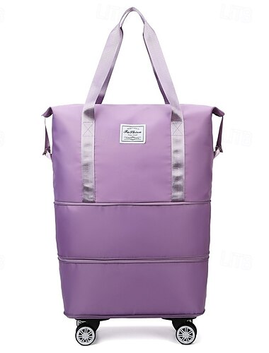  Reisetasche mit großem Fassungsvermögen, Reisetasche mit Rollen und Spinner-Rädern, wasserdichte Weekender-Tasche, Trocken-/Nass-Trennung, Laptopfach, für Business, Fitnessstudio, Camp