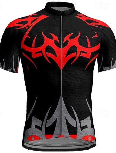  Homens Camisa para Ciclismo Geométrica Manga Curta Moto Camiseta Camisa / Roupas Para Esporte com 3 bolsos traseiros Ciclismo de Montanha Secagem Rápida Design Anatômico Capilaridade Respirável