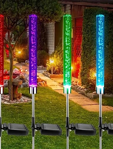  Zonnebubbeltuin Stake Licht 1 stuk Levendig Kleurenveranderend LED IPX4 Waterdicht Betoverende Buiten Patio Decoratie