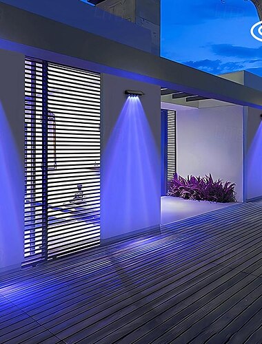  ソーラーデッキランプ 屋外壁洗浄ライト ステップライト 防水 LED 壁ランプ ガーデンポーチ 庭 フェンス 壁 景観装飾 2/4個