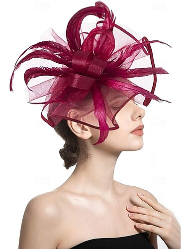  Elegant Derby Hodeplagg Fascinator Gentlewoman Kostyme Dame Karneval Fest Derby Bryllupsfest Voksne Fascinator Vår sommer