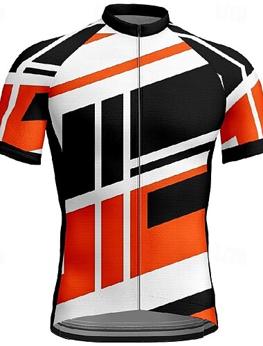  Męskie Koszulka rowerowa Krótki rękaw Rower Tee Tshirt Dżersej z 3 tylnymi kieszeniami Kolarstwo górskie Oddychający Szybkie wysychanie Anatomiczny kształt Odprowadzające wilgoć Żółty Czerwony