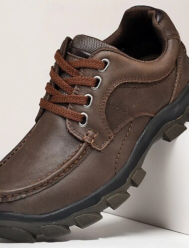  solbrända snörsneakers för män med gummiyttersulor - bekväma och andas för utomhusäventyr och vardagskläder