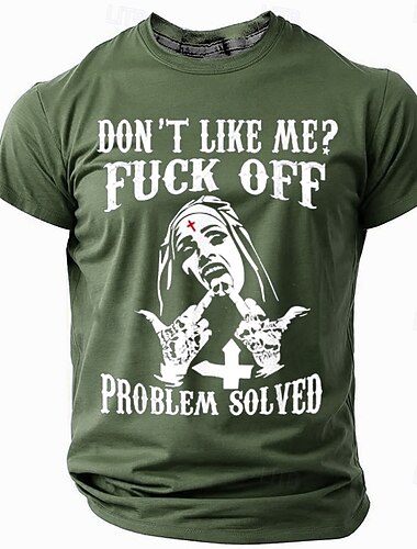  Herre Offensiv Uhøflig T-shirt Kortærmet T-shirt 3D-udskrivning Rund hals Skjorte Mode Daglig Gade Afslappet Daglig Sort Rød Blå Sommer Forår Alle årstider Tøj S M L XL XXL XXXL