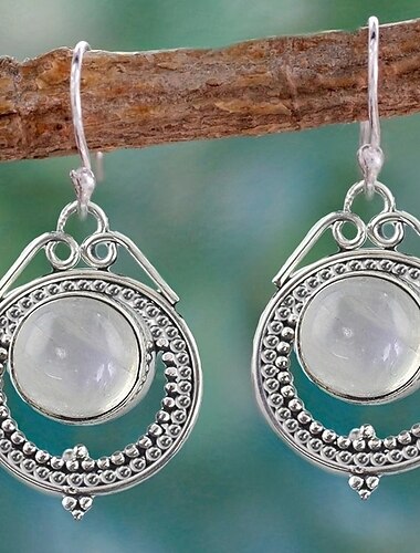  Mujer Pendientes colgantes Pendients de aro Pendiente Retro Precioso Alegría De moda Dulce Aretes Joyas Plata / Blanco / Rojo oscuro Para San Valentín Regalo Fiesta de baile Festival 1 PC