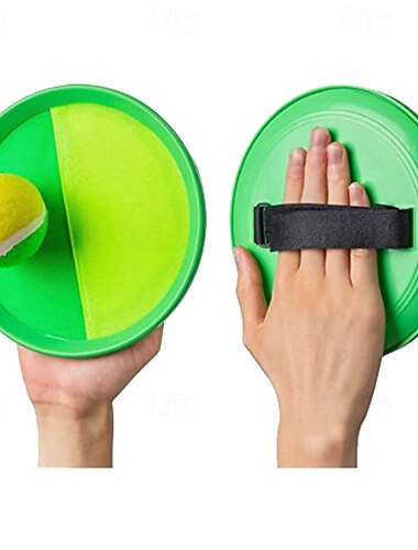  Klebrige Ballspielzeuge - Strandspielzeuge für draußen, Wurf- und Ballsets mit 2 Paddeln und 1 Ball, Strandspielset, Spielplatzset für den Garten, Meer- und Strandzubehör als Halloween-, Oster- und