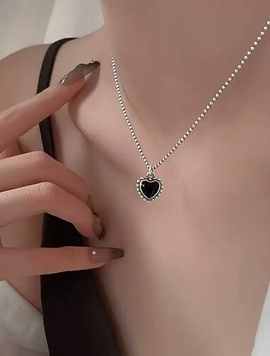  nyaklánc króm női elegáns egyszerű, édes klasszikus nyaklánc karácsonyi születésnapi utcára