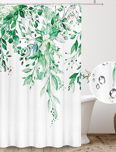  Шторка для душа с крючками 180 см*180 см (70"*70") Полиэстр washable водонепроницаемая узор цветочных растений