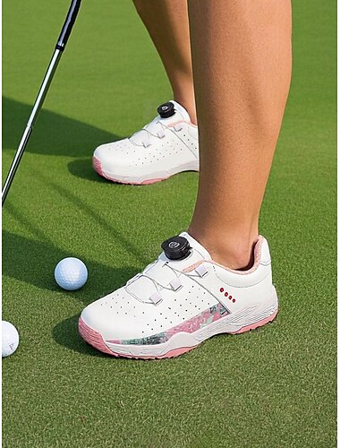  Performance-Golfschuhe für Damen mit Drehverschlusssystem | wasserdichte, rutschfeste Sportschuhe für Damen | strapazierfähige Außensohle für Outdoor-Golfplätze