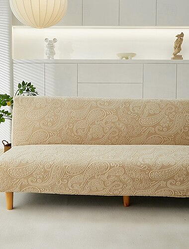  Jacquard-Stoff, armloser Schlafsofabezug, Sofa-Schonbezüge, Stretch-Schutz, elastischer Bankbezug