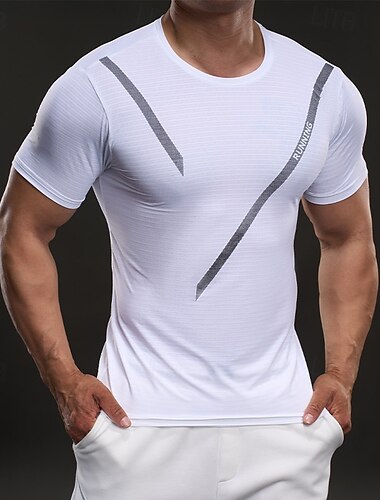  Homens Camiseta Camisetas Camisa de manga curta T-shirt Manga Curta Gola Redonda Verão Bloco de cor Moda Designer Básico Secagem Rápida Férias Rua Para Noite Preto Branco Azul Top Tee para Homens