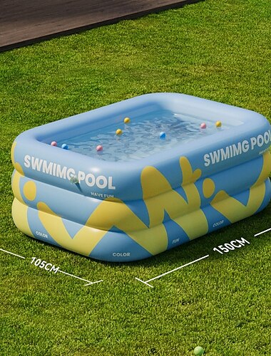  1 Stück aufblasbares Schwimmbecken für den Garten im Freien &Poolpartys – langlebiges, faltbares PVC-Design, kein Strom erforderlich, tragbarer Sommerspaß &Erwachsene Weihnachten Geschenkidee Urlaub
