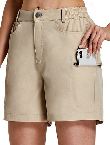  Naisten Juoksushortsit Lasten shortsit Vaellusshortsit Ulko- Normaali Nopea kuivuminen Shortsit Joustava vyötärö Musta Khaki Spandex Metsästys Kiipeily Juoksu S M L XL XXL