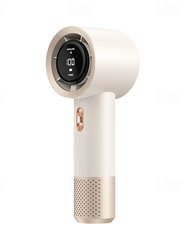  Hochgeschwindigkeitstragbarer Ventilator – 199-Geschwindigkeits einstellbare Kühl- und Heizmodi tragbarer leiser bürstenloser Motor LED-Anzeige Mehrgang-Windkraft für Zuhause Reisen und im Freien