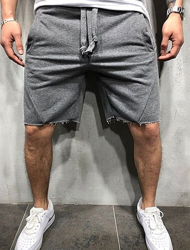  Herren Sweat-Shorts Shorts Bermudashorts Laufshorts Freizeitshorts Kordelzug Elastischer Bund Gerader Schnitt Einfach Komfort Sport Knielang Yoga Täglich Fitnessstudio Klassicher Stil Athleisure