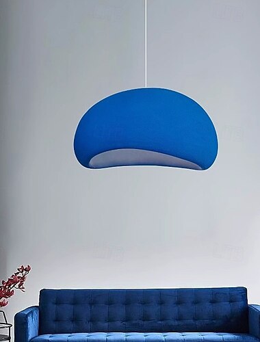  Luminária pendente de LED embutida no teto 30 cm Klein azul laranja branco resina LED luz de teto moderna luz de teto redonda luminária de teto para sala de estar corredor