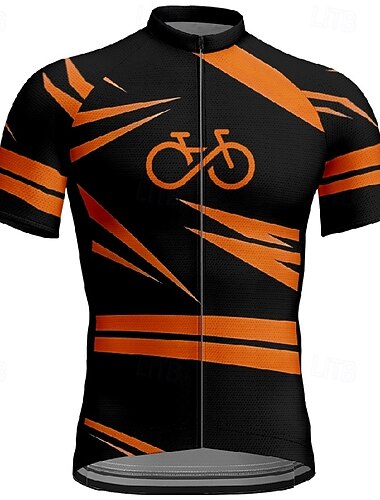  Herren Radtrikot Grafik Kurzarm Fahhrad T-Shirt Trikot mit 3 Gesäßtaschen Mountainbike MTB Schnelltrocknend Anatomisches Design Feuchtigkeitsableitend Atmungsaktiv Sport Gelb Rot Blau Bekleidung