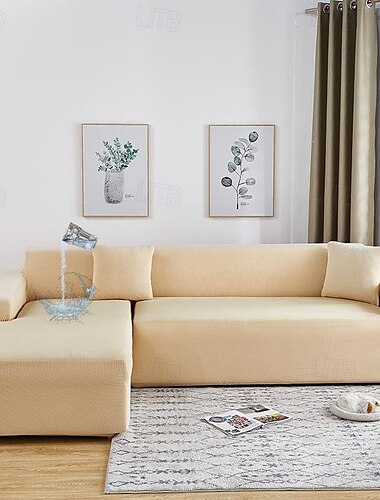  wasserabweisender Sofabezug 1/2/3/4 Sitzer Sofabezug für Wohnzimmer elastischer L-förmiger Ecksofabezug Couchbezug
