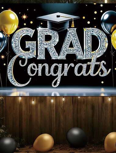  Herzlichen Glückwunsch Grad Banner Abschluss Hintergrund Abschlussdekorationen 2025 Herzlichen Glückwunsch Absolvent Banner Grad Dekorationen Patios Garten Schule