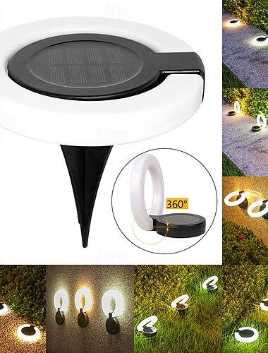  Zonne-grondverlichting voor buiten, superheldere decoratieve tuinverlichting, kunststof, voor tuin, terras, pad, gazondecoratie