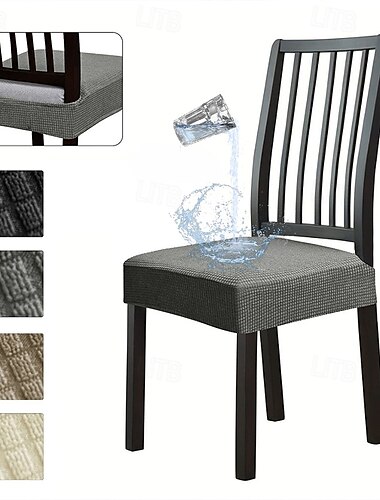  Funda impermeable para asiento de silla de comedor, protector de muebles, extraíble y lavable, ideal para proteger las sillas del comedor de derrames, manchas y desgaste.