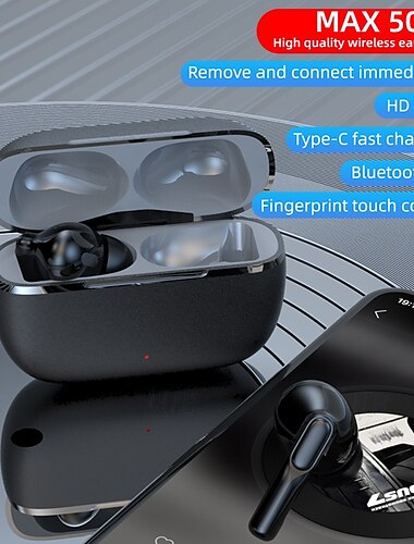  max 50 Gaming Headset Oorhaak Bluetooth 5.3 Ergonomisch Stereo Oplaadbox Geschikt voor Yoga Fitness Gym Training Mobiel Gebruik