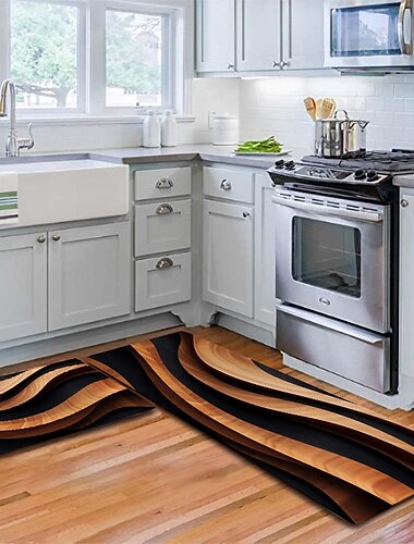  tappetino da cucina con texture in legno tappeti per corridoio tappeti lavabili per camera da letto soggiorno cucina bagno tappetini antiscivolo