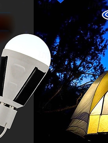  luz de emergencia solar al aire libre bombilla impermeable bombilla de ahorro de energía solar luces exteriores