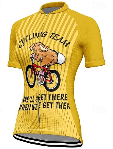  Damen Radtrikot Kurzarm Fahhrad T-Shirt Trikot mit 3 Gesäßtaschen Mountainbike MTB Atmungsaktiv Schnelltrocknend Anatomisches Design Feuchtigkeitsableitend Rosa Blau Orange Grafik Streifen Sport