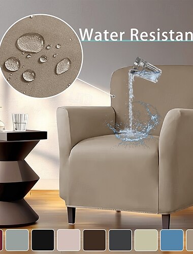  Funda de sillón resistente al agua para mascotas, funda de sofá individual, protector de muebles de sofá de 1 plaza con base elástica para niños, mascotas