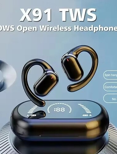  X91 Bluetooth 5.3 гарнитура с поддержкой громкой связи заушные наушники стерео Hi-Fi для вождения йоги фитнеса и мобильных телефонов