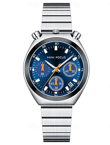  MINI FOCUS Damen Quarzuhr Mode Freizeit Armbanduhr Leuchtende Stoppuhr Kalender Wasserdichte Legierungsuhr