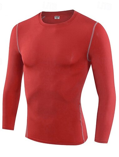  Herren Laufshirt Sport Top Funktionsshirt Langarm T-Shirt Casual Athlässigkeit Herbst Atmungsaktiv Schnelltrocknend Fitnesstraining Laufen Gehen Sportbekleidung Sportkleidung Einfarbig Schwarz Wei